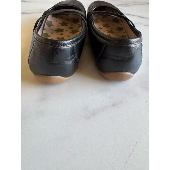 Livie & Luca black ballet flats slip on round toe criss cross strappy girls size - Picture 5 of 8